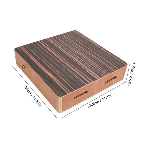 Portable Ebony Cajon Drum for Beginners with Rich Wood Pattern 1