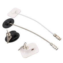 2 piezas de cerradura para nevera ABS, sin agujeros, cerradura de seguridad para niños