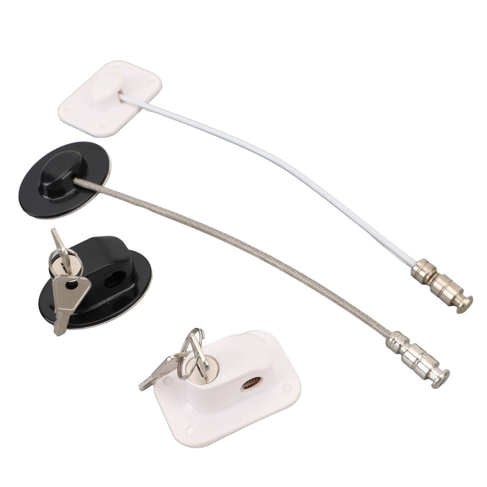 2PCS Refrigerator Lock ABS Child Safety Lock for Cabinets & Drawers