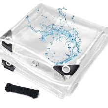 Bâche transparente épaissie pour pluie 2 m x 3 m anti-vent