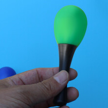 Green Party Maracas Rattle Handheld Musical Instrument for Kids' Learning