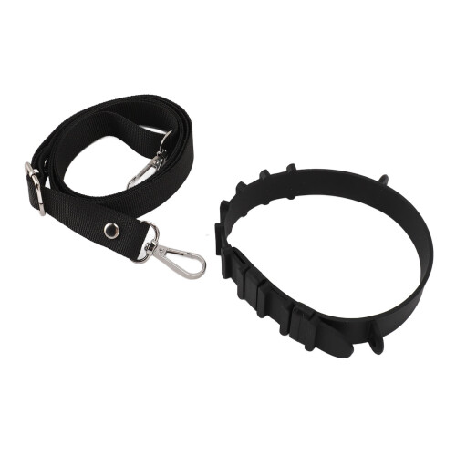 Sangle pour bouteille d'eau en silicone réglable noire