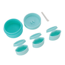Flacon doseur en silicone pour maquillage, de voyage, 12 ml, bleu.