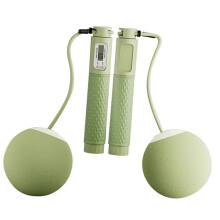 Springseil mit Zähler, intelligentes elektronisches sprungseil ohne Seil, mit Gewichtskugel, für Indoor- und Outdoor-Fitness, grün