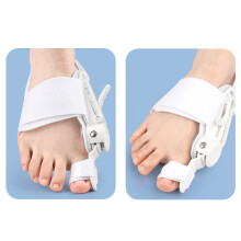 Attelle correctrice ajustable pour hallux valgus, blanche, taille unique.