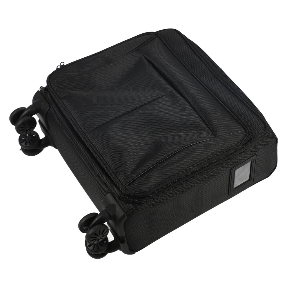 Black Large Capacity Makeup Trolley Case With Straps For Artists