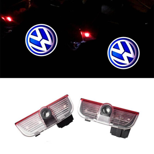 2pcs Vw Led Car Door Shadow Projector Light Laser Welcome Lamp For Passat