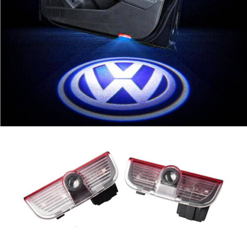 2pcs Vw Led Car Door Shadow Projector Light Laser Welcome Lamp For Passat 2