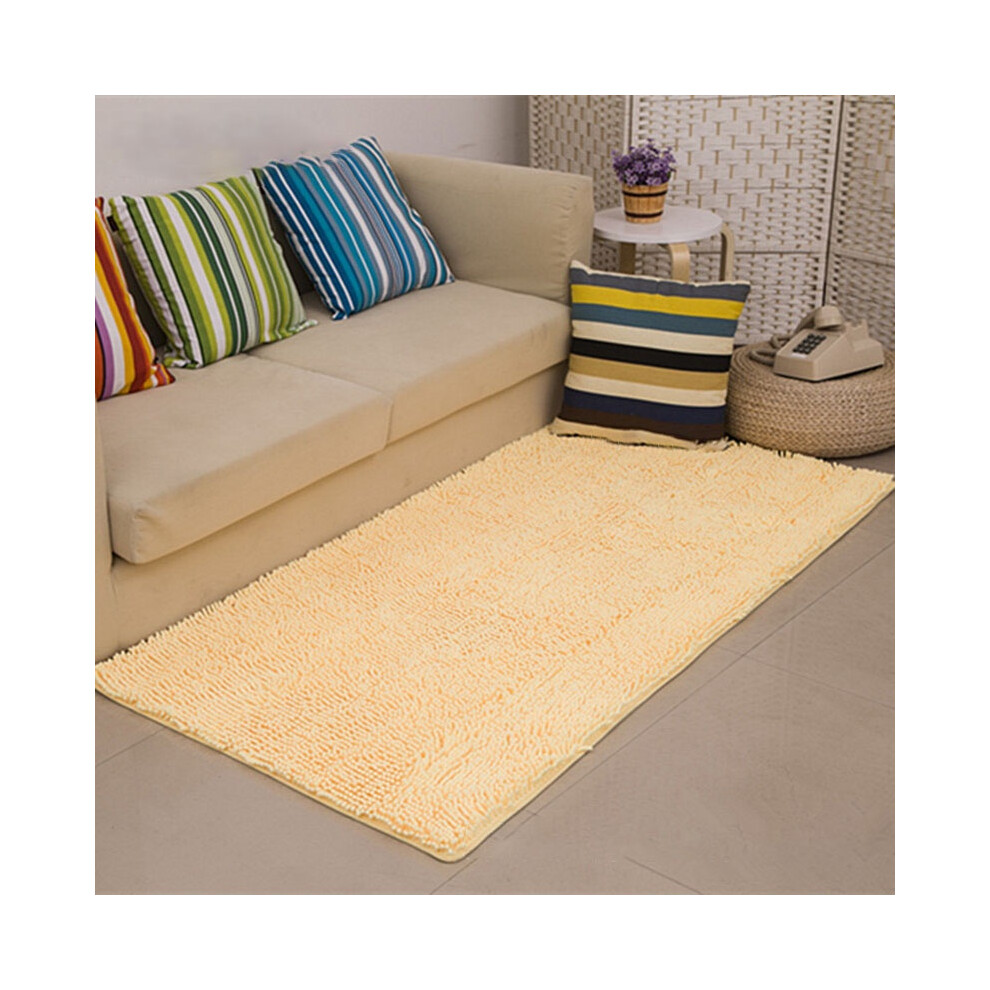 (Beige,60*90cm/23.6*35.4in)Tapis de bain long microfibre shaggy antidérapant absorbant salle de bain douche tapis