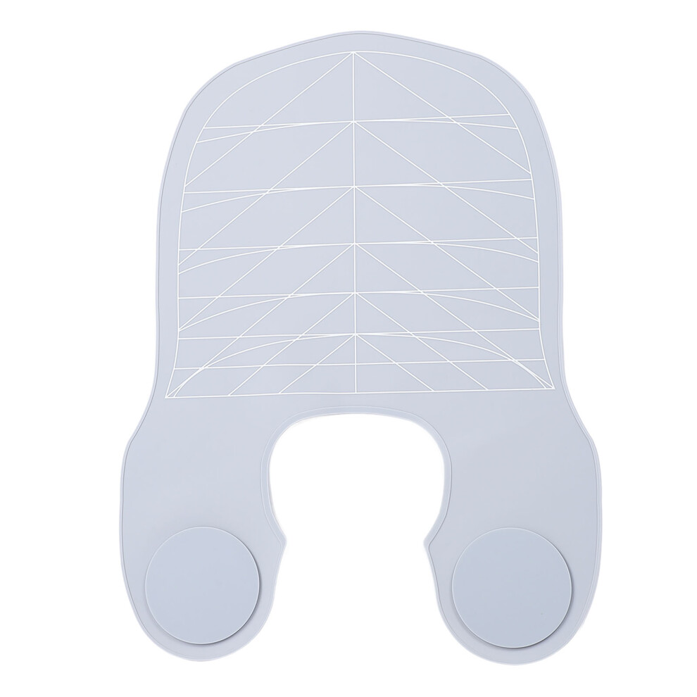 Gray Salon Hair Cutting Collar Silicone Hair Dye Cape For Hairdressing & Coloring