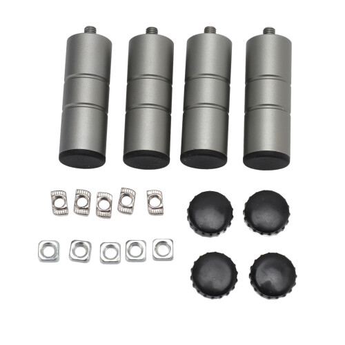 4 Stück Gravierer-Riser 50x18mm silbernes Fußpad 2