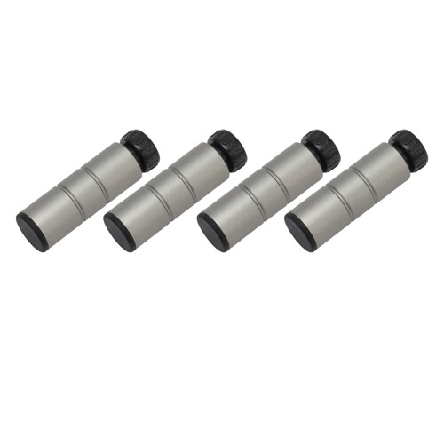 4 Stück Gravierer-Riser 50x18mm silbernes Fußpad
