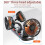 Ventola per auto a 3 teste 12W nera, 30,213,59,8 cm, USB 5V 2