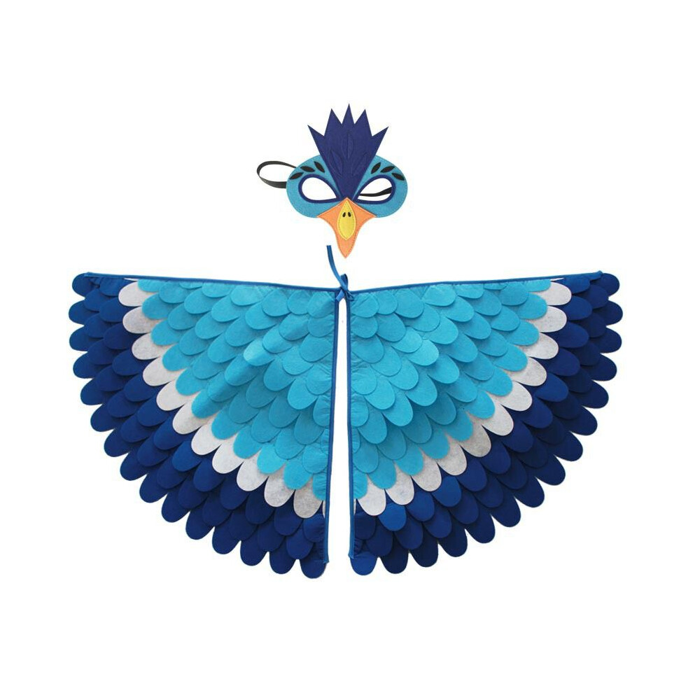 (LightBlue) Costume Halloween Birds Wing W Mask Kids Children Fancy Animal Outfit Cosplay