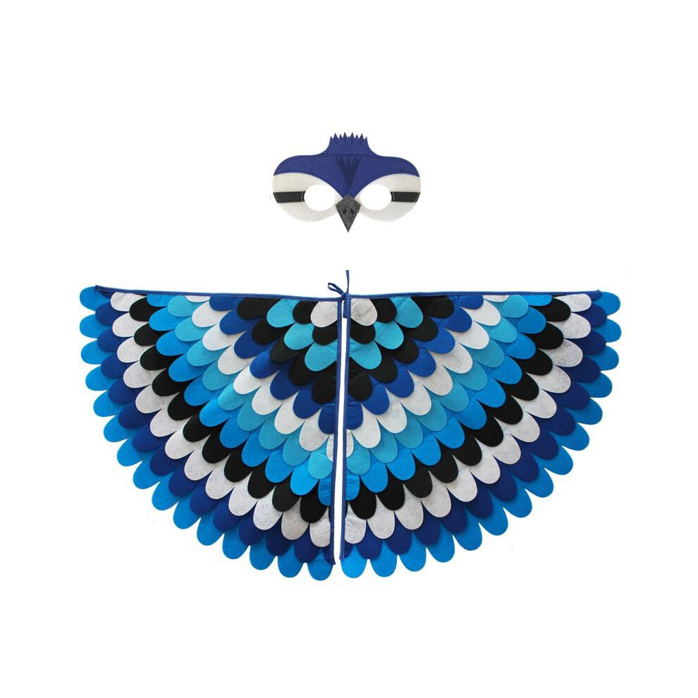 (DarkBlue) Costume Halloween Birds Wing W Mask Kids Children Fancy Animal Outfit Cosplay