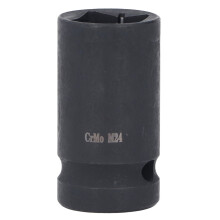 Douille carrée pour taraud M24, entraßnement 1/2 po, chromée