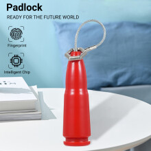 T01 Mini Candado de huellas dactilares 65mAh 65x25x19mm Rojo