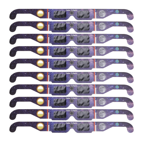 10 piezas de gafas de eclipse solar de papel marrón 1.8oz 1