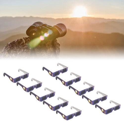 10 piezas de gafas de eclipse solar de papel marrón 1.8oz