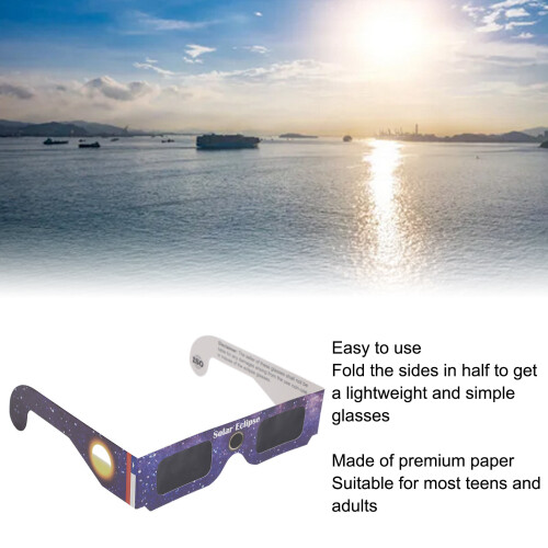 10 piezas de gafas de eclipse solar de papel marrón 1.8oz 2