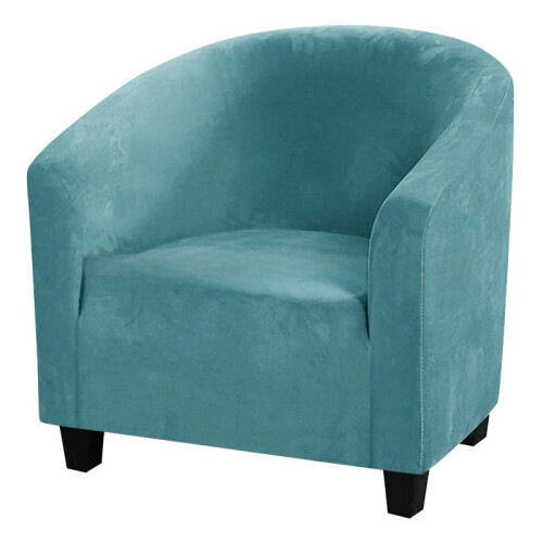 (Blue) High Solid Elasticity Color Design And Anti Slip Fabric Ultra Sofa Soft Cover