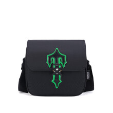 (Green) Trapstar Unisex Postman Bag Fashion Messenger Oxford Cloth Hip Hop Black Square