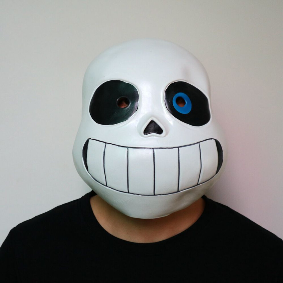 ( Eye Mask Only, One Size) Undertale Sans Game Cosplay Costume Hoodie Shorts Stocking Gloves Halloween Mask Blue