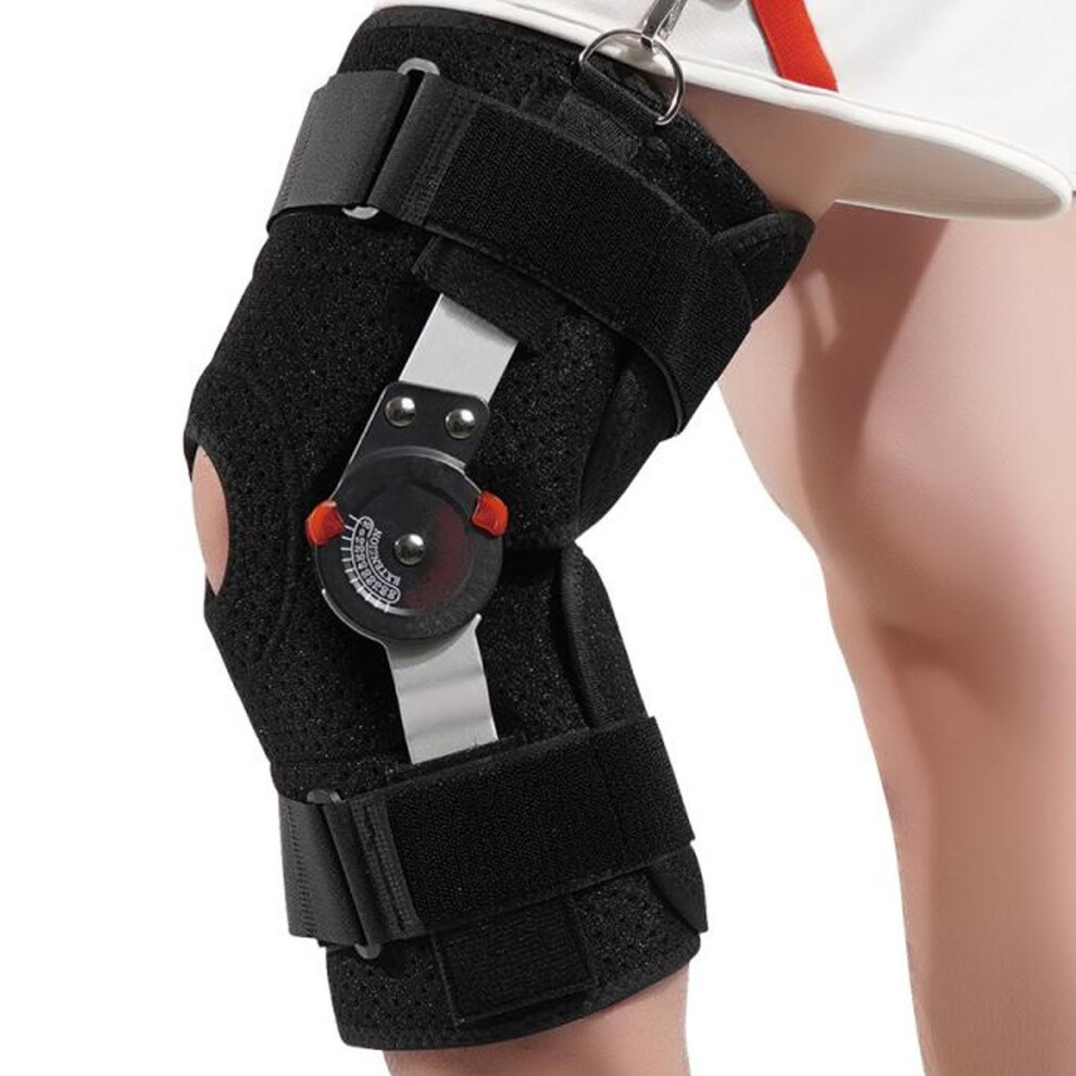 Adjustable Hinged Knee Brace with Side Stabilizers for ACL MCL PCL Recovery