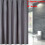 (Dark Gray, 220x180cm) Solid Waterproof Color Polyester Shower Curtain Hooks Set Decor Bathroom For 1