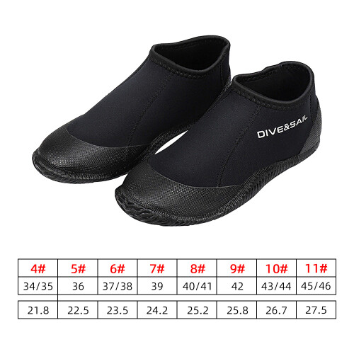 Stivali da immersione in neoprene da 3 mm, taglie 34-46, 1 paio