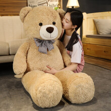 (Light Brown, 80cm) Teddy Giant Bear Plush Toy Stuffed Animal Doll Soft Birthday Decoration Gift