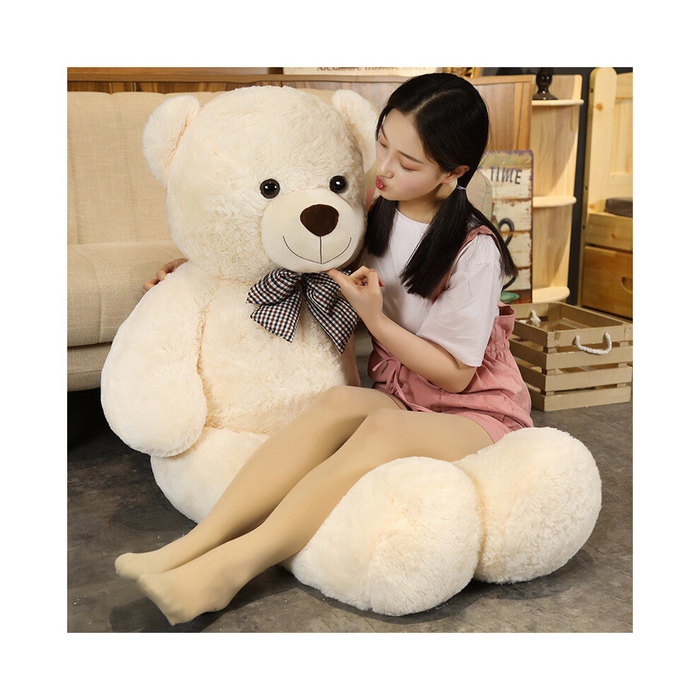 (Beige, 80cm) Teddy Giant Bear Plush Toy Stuffed Animal Doll Soft Birthday Decoration Gift