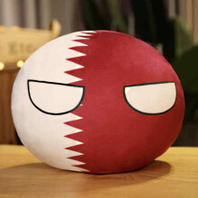 (Qatar, 10cm/3.94in) Countryballs Toy Anime Polandball Plush Pendant Doll Childrens Pillow Throw
