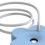 Umidificatore USB a forma di fiore piccolo blu mini 5V 1A 8h 8