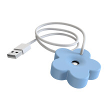 Umidificatore USB a forma di fiore piccolo blu mini 5V 1A 8h