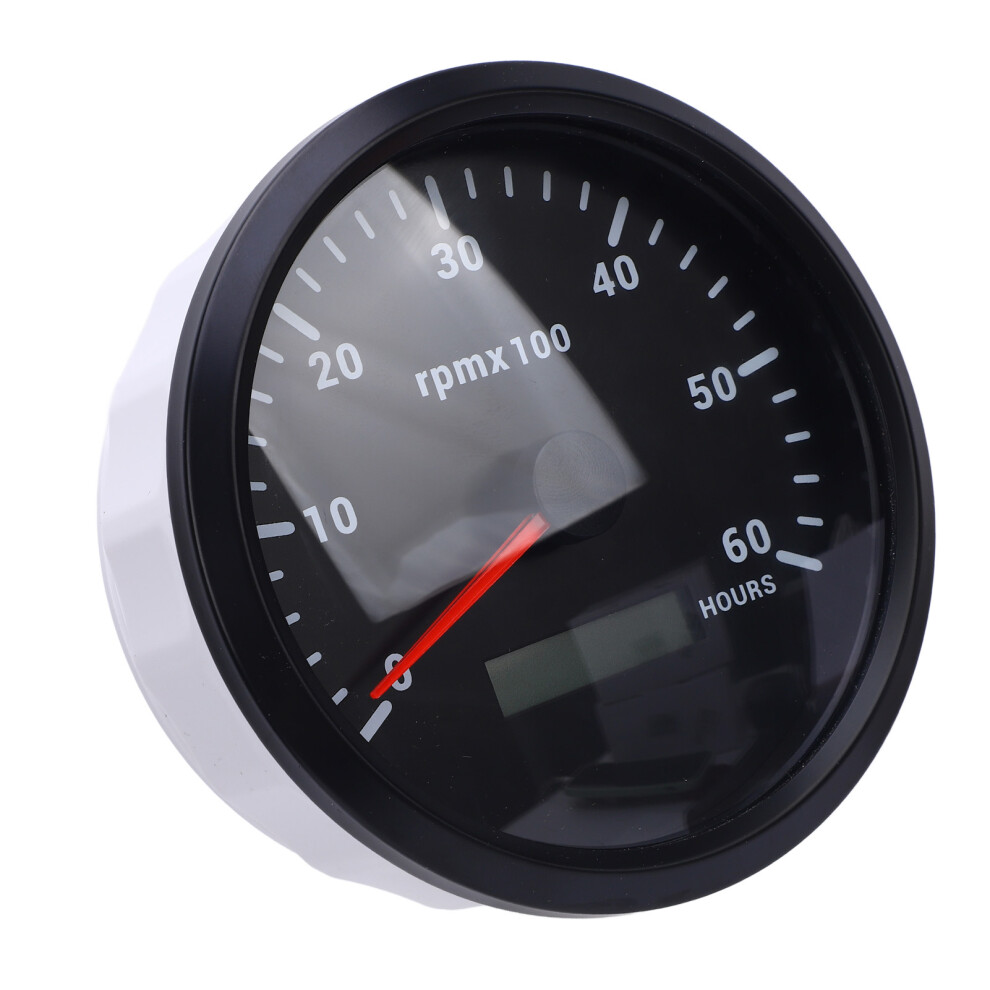 110Mm 4 3/8In Tachometer With 7 Color Backlight 6000Rpm For Truck Car Boat Black 9411335262055