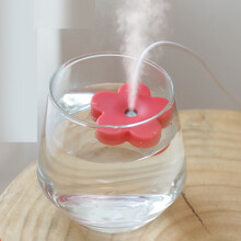 Humidificador en forma de flor USB mini rojo 5V 1,2 m