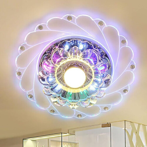 (Multicolor)Moderne kristallen LED besparingshelder plafondlamp armatuur 3W kroonluchter