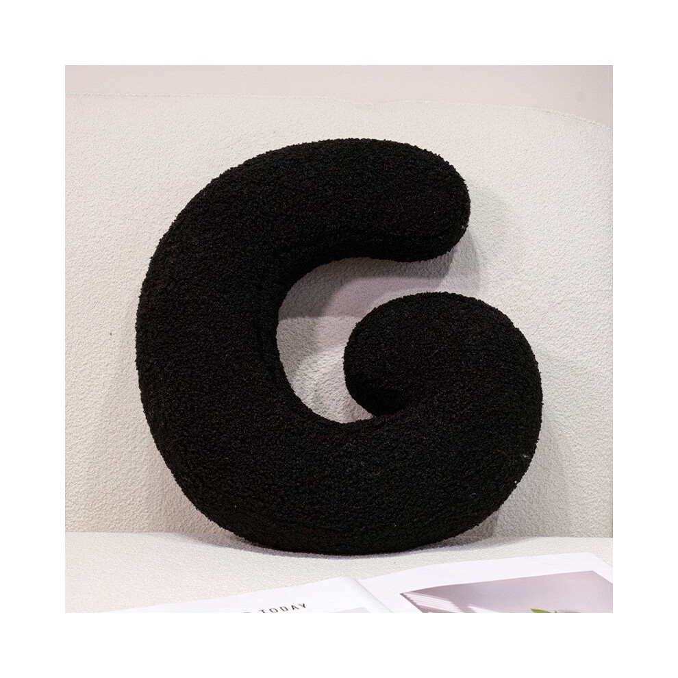 (Black G)Juguete De Peluche IngléS 26 Letras CojíN De Dibujos Animados MuñEca De Peluche DecoracióN De Dormitorio-image