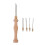 Kit de Punch Needle 1 ensemble 5 mm/3,5/2,5/2/1,6 naturel 12