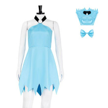 (XS)The Flintstones Betty Cosplay Costume Dress Halloween Party Performance Stage