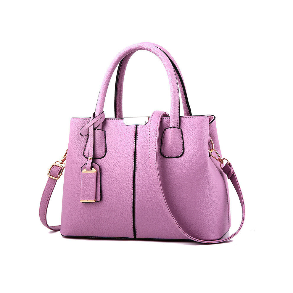 (Purple) Shoulder Handbag Womens Bag Crossbody Bag Pu Large Portable Capacity Fashion Purple
