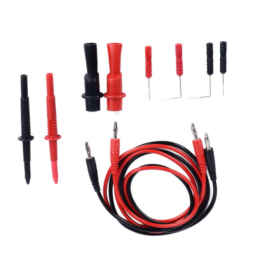 10 Stück Ersatz-Testleitungen-Set Schwarz/Rot 0,4 mm