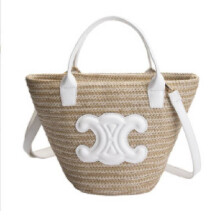 (White) Tote Ladies Straw Bag Ladies Beach Bag Rattan Bag Oversized Bag Black Beach