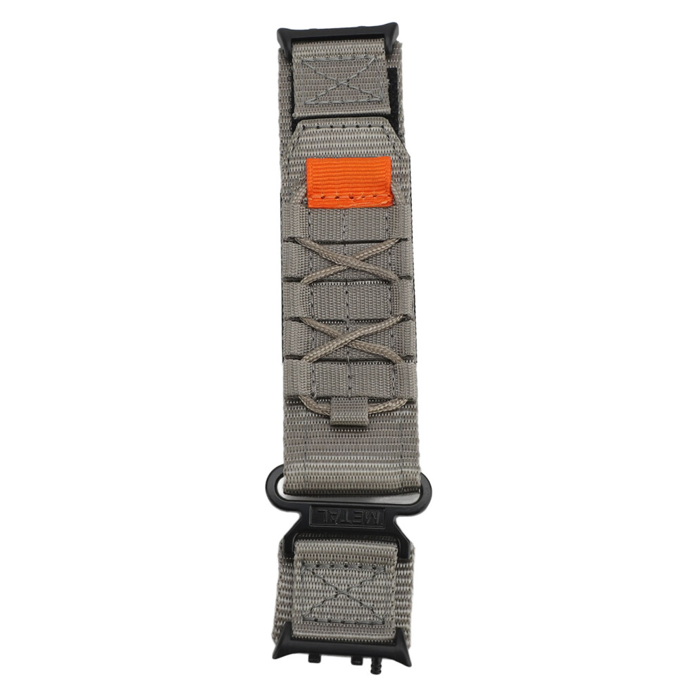 Nylon Hook & Loop Sport Watch Band Adjustable Waterproof Grey 5011335265397