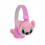 (Pink) Bluetooth Stitch Lilo Headset Cartoon Cute Childrens Stereo Headset Foldable 1