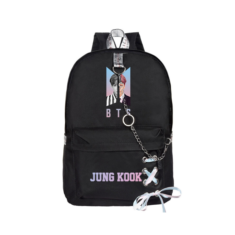 (JUNG KOOK) Bts Bangtan Boys Backpack School Bookbag Student Travel Shoulder Bag Rucksack