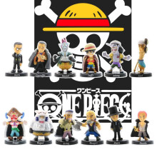 12pcs One Anime Piece Luffy Figure Model Toy Ornament Decor Collection Set Gift