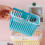Mini cestino da stoccaggio 13x16x9 cm blu lago in plastica 6