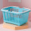 Mini cestino da stoccaggio 13x16x9 cm blu lago in plastica 5